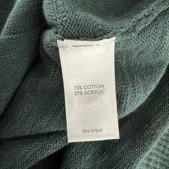 J. Jill Textured Sweater Blazer Jacket Womens 2X Green Cotton Acrylic CJ-1837 - Picture 8 of 10